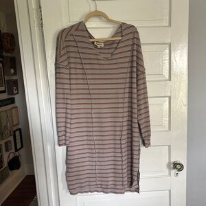 Listicle Multicolored Casual Dolman Sleeve Dress